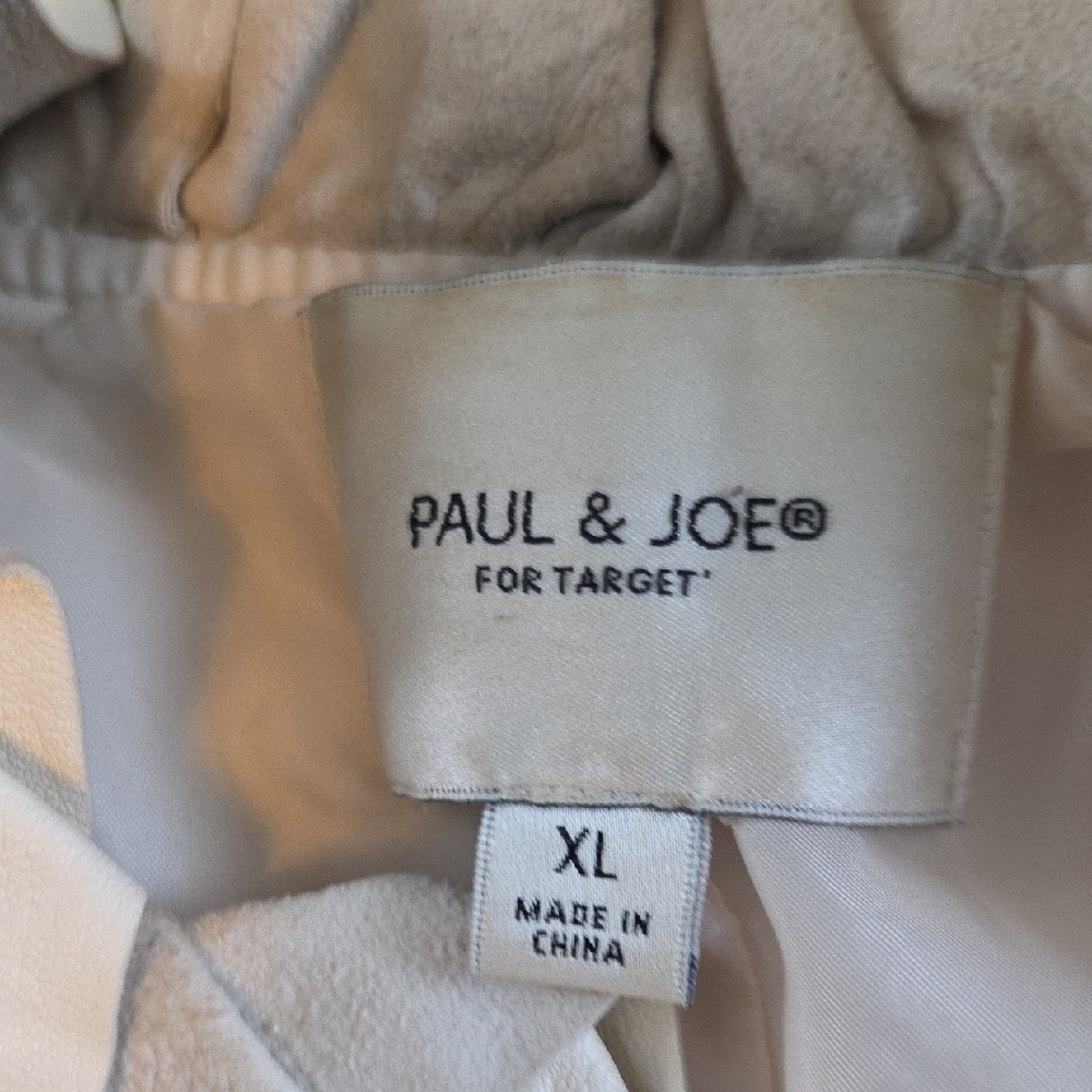Paul & Joe Women's Light Beige Leather Jacket W/Rufflle - Picture 5 of 7